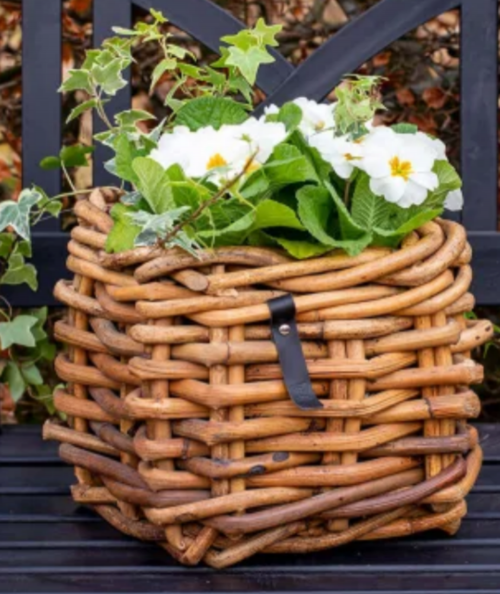 Mini lav firkantet rattan kurv inkl. pose