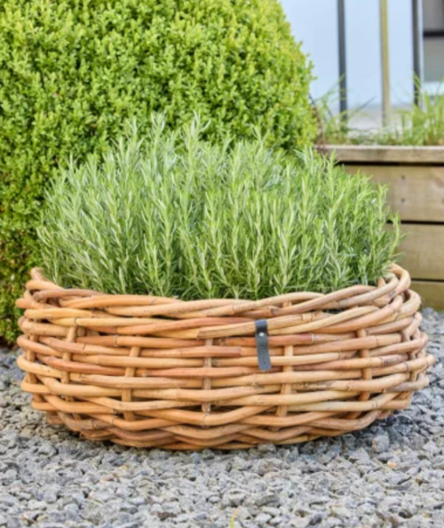 Mega rund rattan kurv inkl. pose