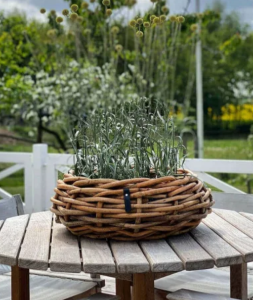 Maxi rund rattan kurv inkl. pose