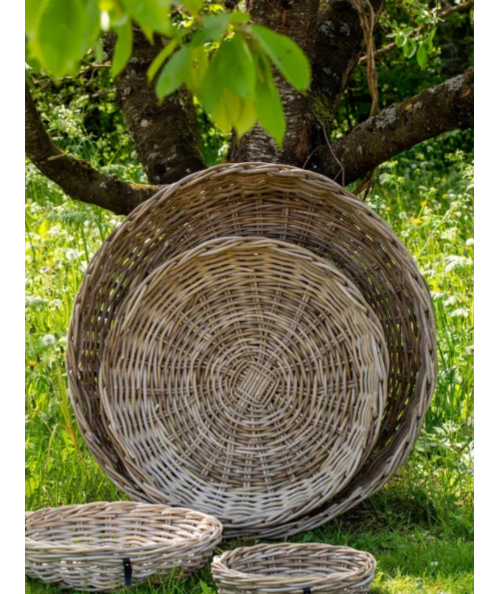 Mega rund rattan bakke