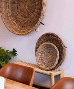 Mega rund rattan bakke