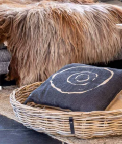 Maxi rund rattan bakke