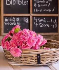 Mini rund rattan fad