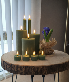 LED stearinlys pakke med 10 dele i grøn