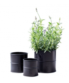 A2 living urtepotte sæt i sort m. 3 stk.