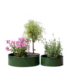 A2 living rund plantebakkesæt i olivengrøn m. 2 stk.