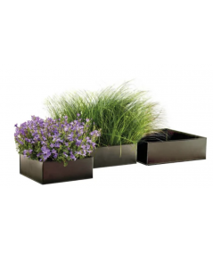 A2 living firkantet plantebakke i sort sæt m. 3 stk.