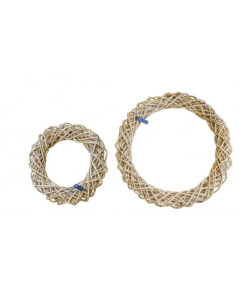 Rattan dekorationskrans sæt m. 2 stk.