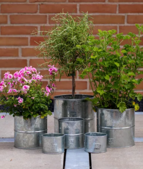 A2 living galvaniseret urtepotte sæt m. 6 stk.