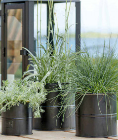 A2 living urtepotte sæt i sort m. 6 stk.