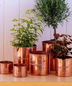A2 living kobber urtepotte sæt m. 6 stk.