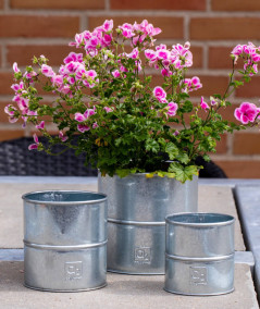 A2 living galvaniseret urtepotte sæt m. 3 stk.