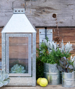 A2 living galvaniseret urtepotte sæt m. 3 stk.