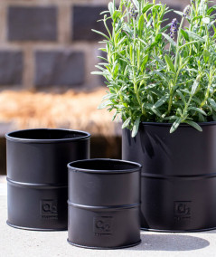 A2 living urtepotte sæt i sort m. 3 stk.