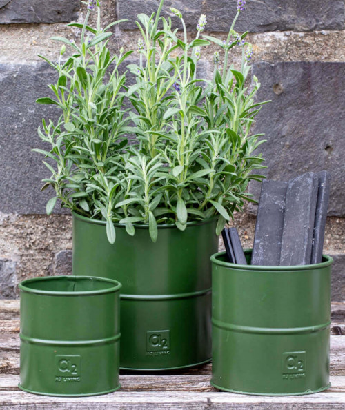 A2 living urtepotte sæt i olivengrøn m. 3 stk.