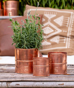 A2 living urtepotte sæt i kobber m. 3 stk.