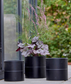 A2 living blomsterspand i sort sæt m. 3 stk