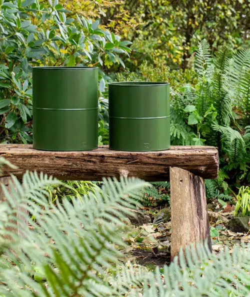 A2 living blomsterspand i olivengrøn sæt m. 3 stk.