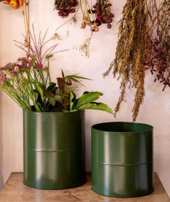 A2 living blomsterspand i olivengrøn sæt m. 3 stk.