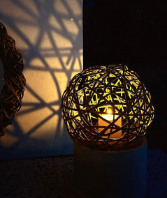 Mini rattan dekorationskugle