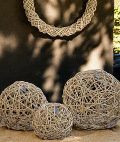 Mini rattan dekorationskugle