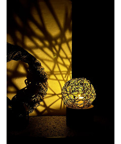 Mini rattan dekorationskugle