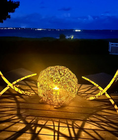 Maxi rattan dekorationskugle