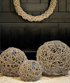 Maxi rattan dekorationskugle