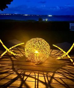 Mega rattan dekorationskugle