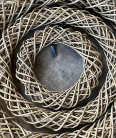Rattan dekorationskrans sæt m. 3 stk.