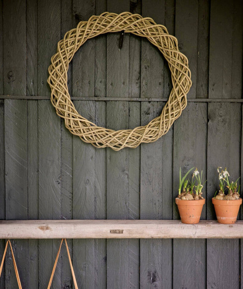 Rattan dekorationskrans sæt m. 2 stk.