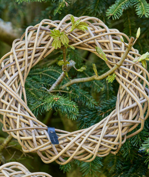 Mini rattan dekorationskrans