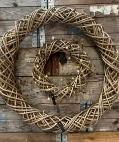 Mini rattan dekorationskrans