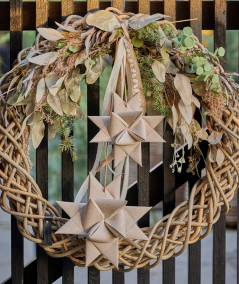 Maxi rattan dekorationskrans