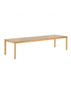 Bowen spisebord lavet i natur eg med HPL i mørk sand 100x220-320 cm