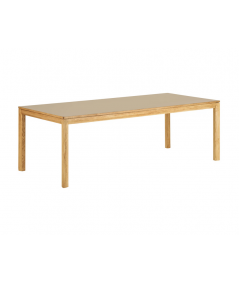 Bowen spisebord lavet i natur eg med HPL i mørk sand 100x220-320 cm