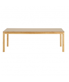 Bowen spisebord lavet i natur eg med HPL i mørk sand 100x220-320 cm