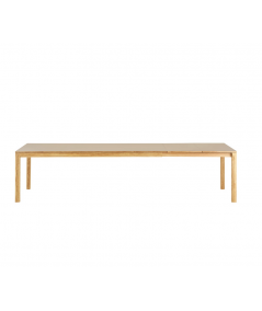 Bowen spisebord lavet i natur eg med HPL i mørk sand 100x220-320 cm