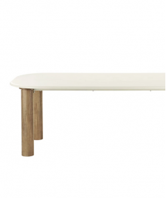 Fondi spisebord i sand med cementlook 100x240 cm