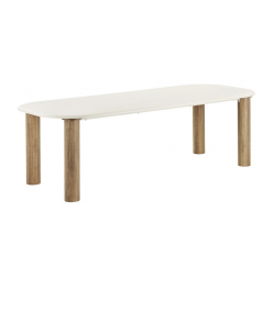 Fondi spisebord i sand med cementlook 100x240 cm