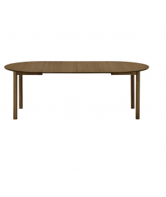 Bundaberg rundt spisebord i smoked egefiner Ø120-220 cm