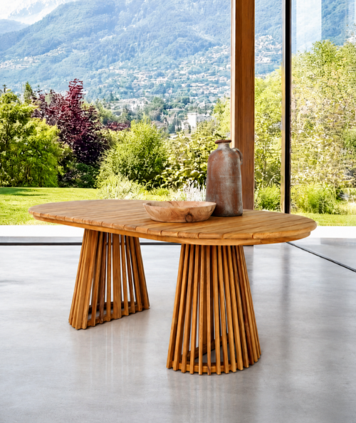 Berja spisebord lavet i natur teak 100x200 cm