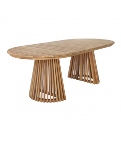 Berja spisebord lavet i natur teak 100x200 cm