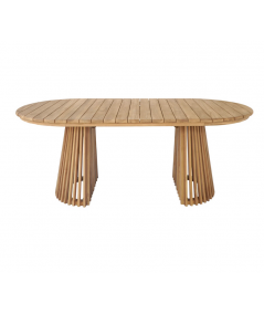Berja spisebord lavet i natur teak 100x200 cm