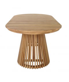 Berja spisebord lavet i natur teak 100x200 cm
