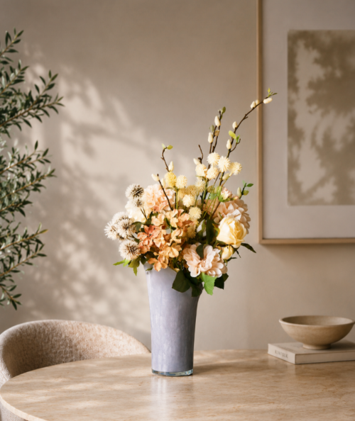 Caffè kunstig blomsterbuket