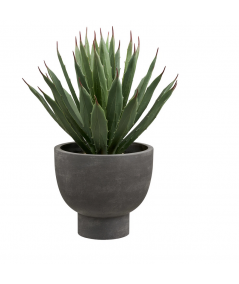 Agave kunstig plante med potte i grøn/grå