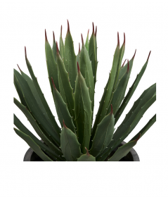 Agave kunstig plante med potte i grøn/grå