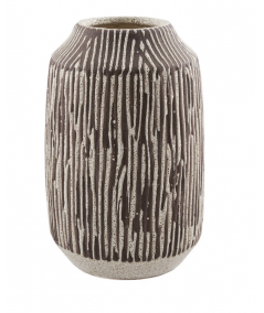 Vase lavet i brun keramik