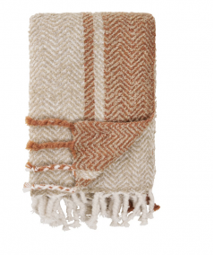 Almora plaid i gylden orange
